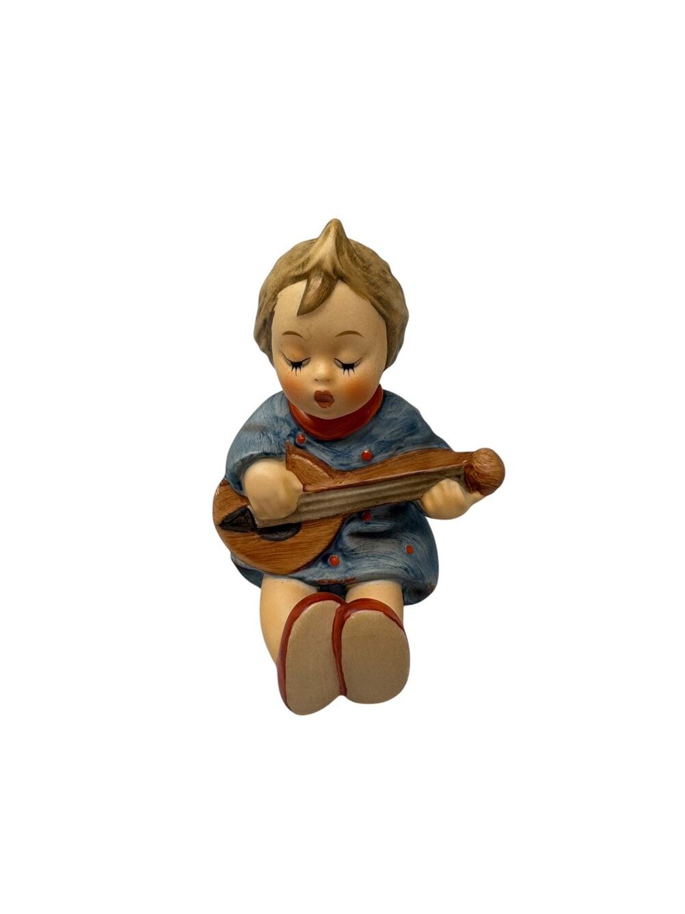 MI Hummel Goebel W Germany "Joyful" Boy Figurine No 53 Porcelain 3.5" Tall